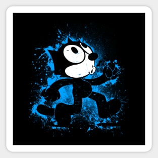 Felix The Cat Walking Spray Paint Sticker